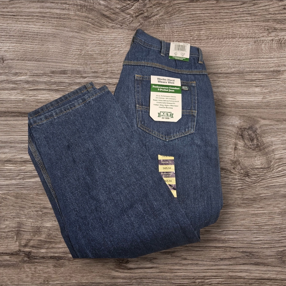Key Men's Blue Jeans, NWT